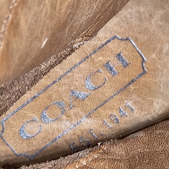 Coach boots women's 8.5B brown cognac leather knee high Meredith Q095 Made Italy - Picture 14 of 16